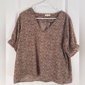 Bohme Floral Blouse - Pink and Black